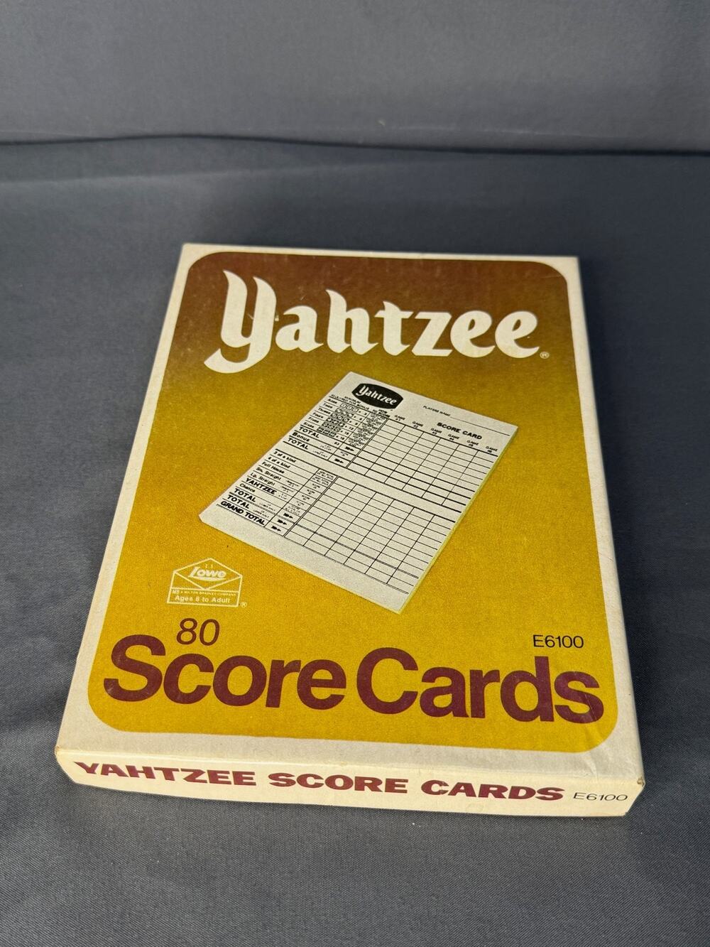 Vintage Yahtzee Score Cards 1978, In box, Score Pads